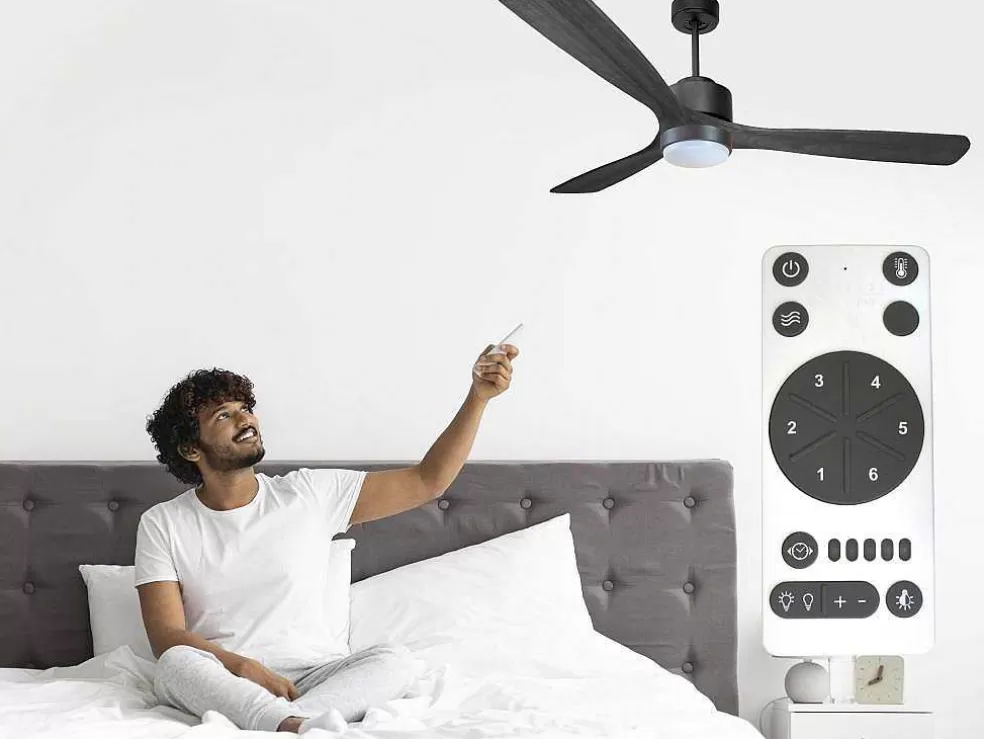 Purline Ventilador De Tecto Reversivel Termostato Reversivel Regulavel Wifi Motor Dc Tectos Inclinados Memória Hypersilence* Ventilador