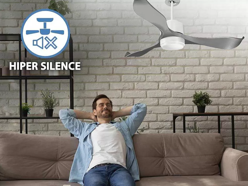 Purline Ventilador De Tecto Reversivel Termostato Reversivel Termostato Regulavel Wifi Motor Dc Tectos Inclinados Controlo Remoto Memória Luminosa De Tres Tons* Ventilador