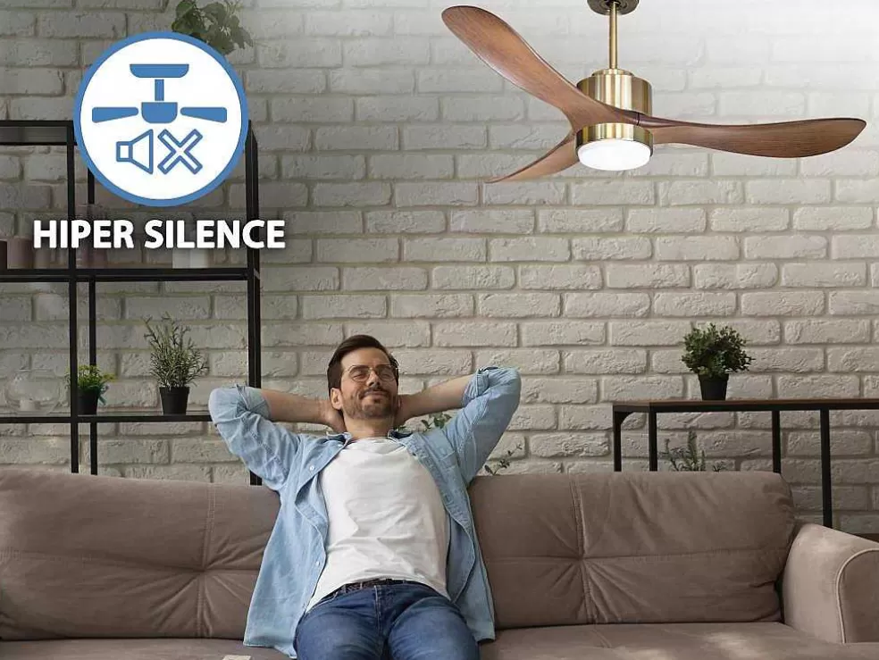 Purline Ventilador De Tecto Wifi Motor Dc Controlo Remoto Luz De Tres Tons Hipersilencio Memória* Ventilador