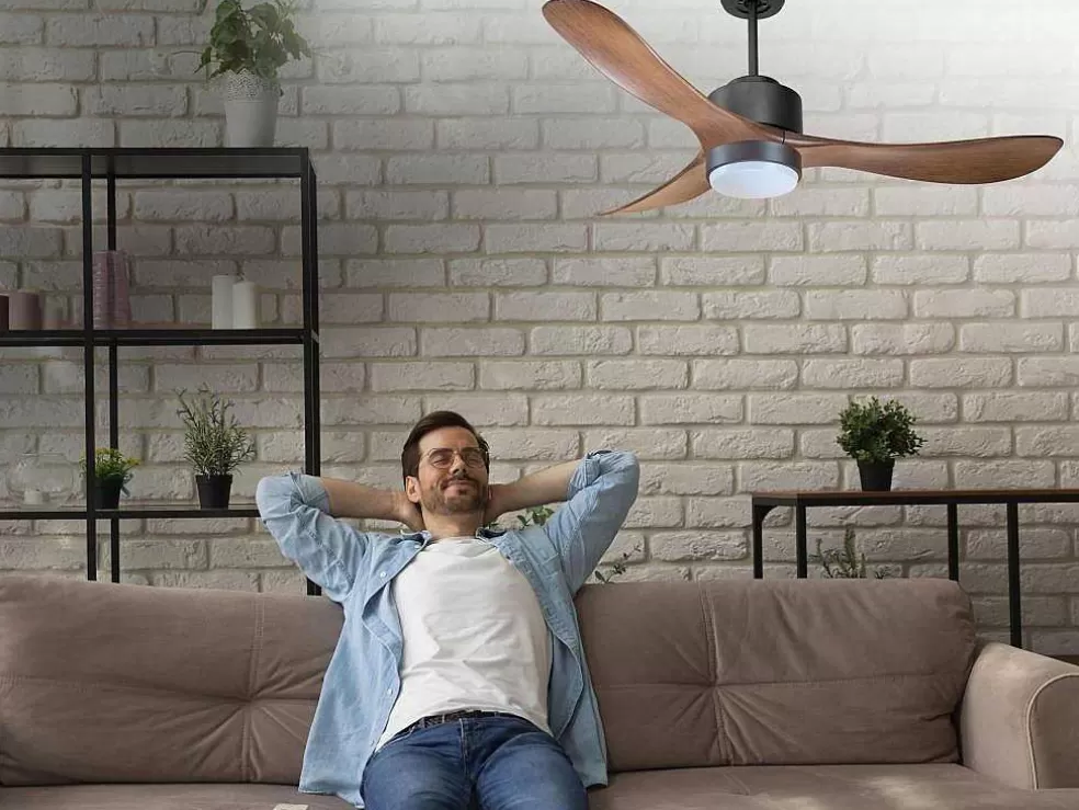Purline Ventilador De Tecto Wifi Motor Dc Controlo Remoto Luz De Tres Tons Hipersilencio Memória* Ventilador