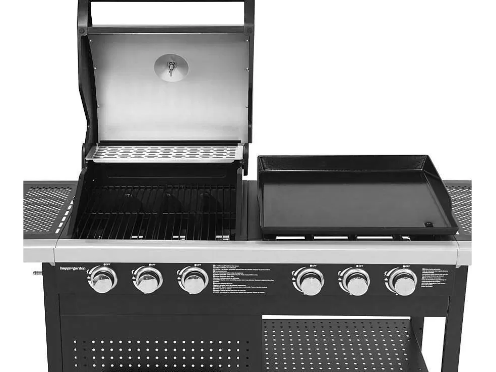 Happy Garden Vesuvio Duo Barbecue A Gas - 3 Queimadores + Plancha 3 Queimadores* Barbecue, Braseiro De Jardim, Plancha