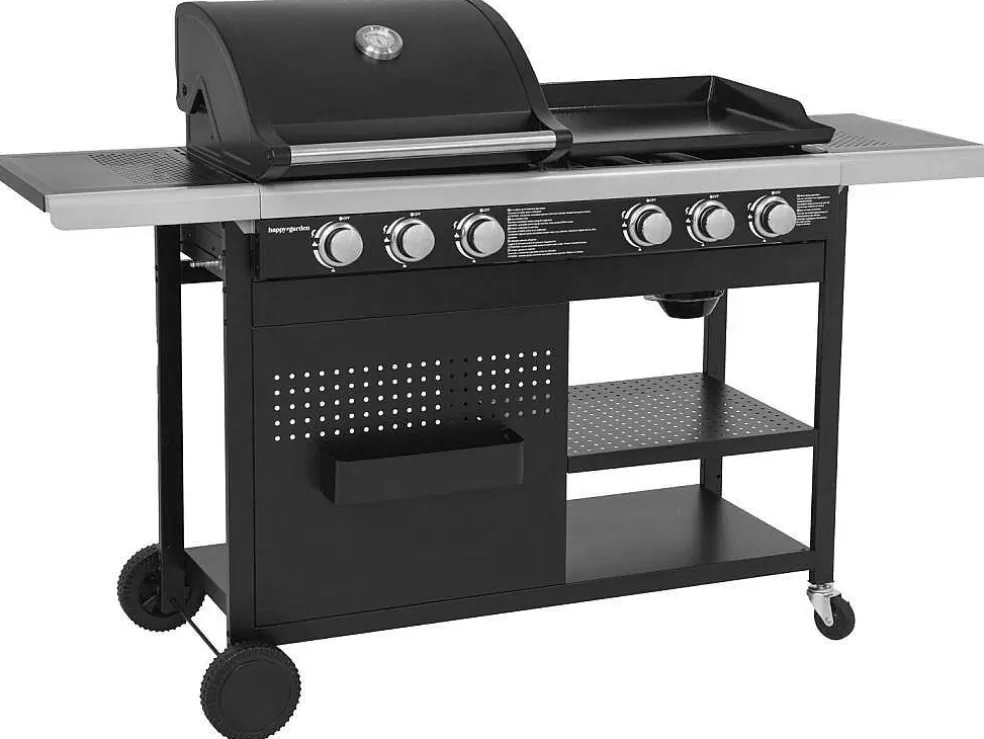 Happy Garden Vesuvio Duo Barbecue A Gas - 3 Queimadores + Plancha 3 Queimadores* Barbecue, Braseiro De Jardim, Plancha