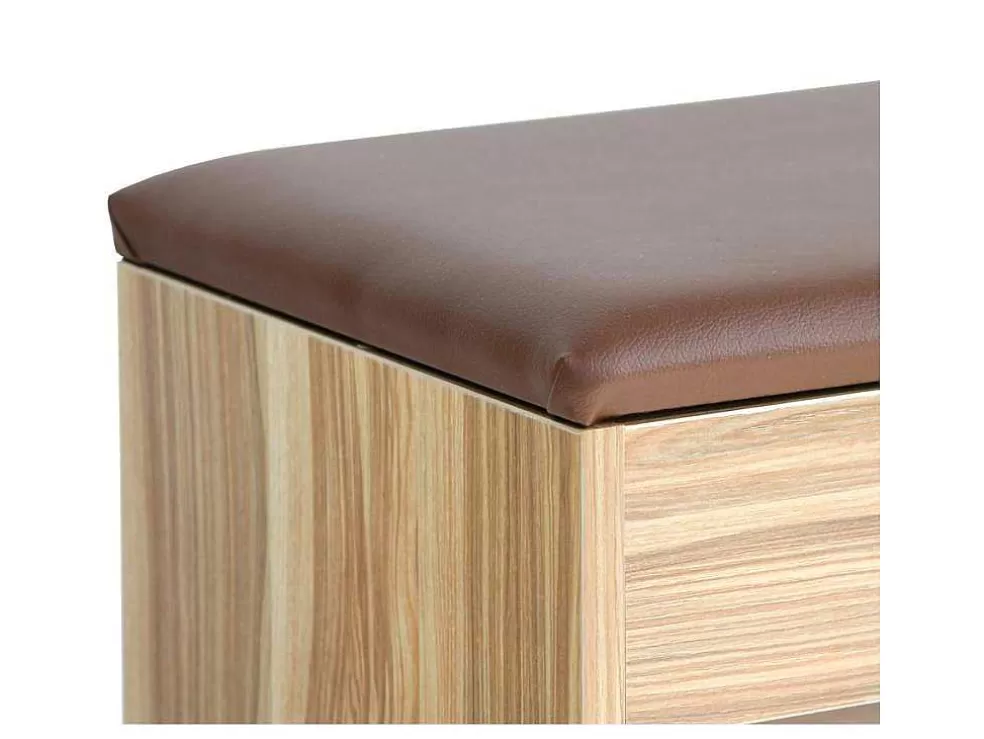 Vente-unique Wehome - Armário De Entrada Com Sapateira 104X49 Cm Em Madeira Natural* Sapateira