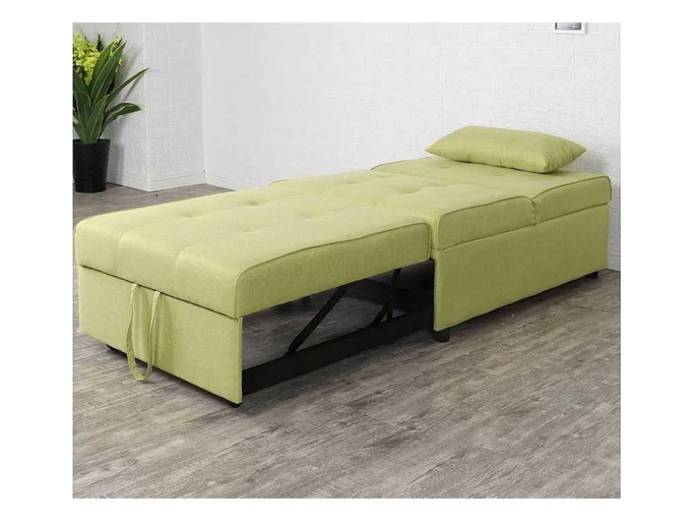 Vente-unique Wehome - Poltrona Pufe Cama Solteiro Cookie Green* Poltrona Cama