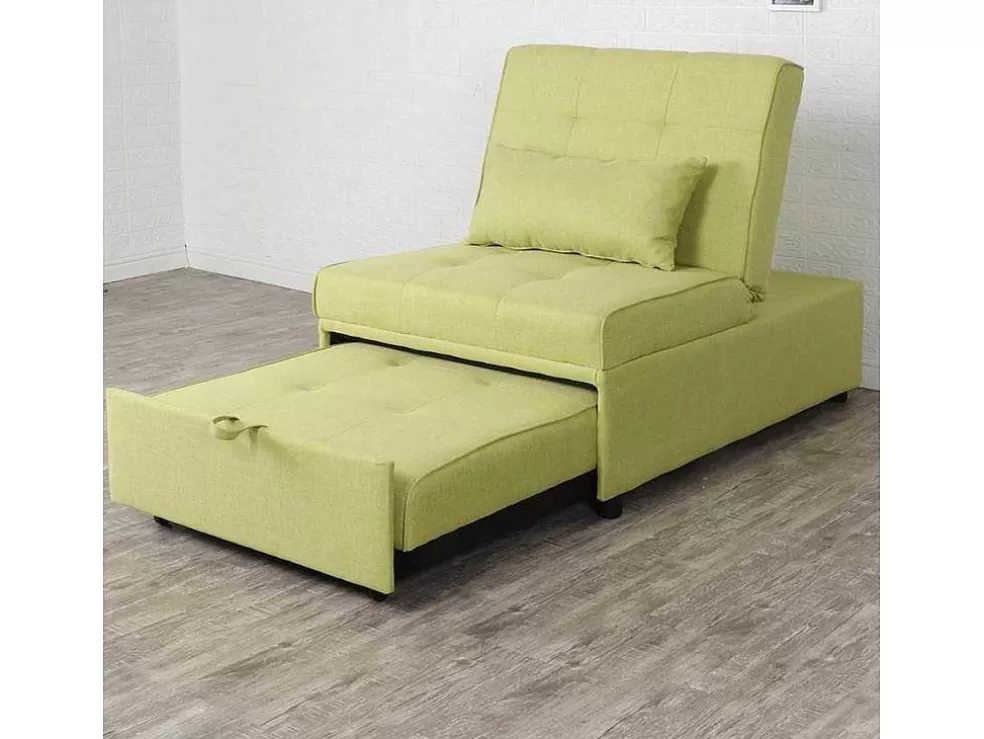 Vente-unique Wehome - Poltrona Pufe Cama Solteiro Cookie Green* Poltrona Cama