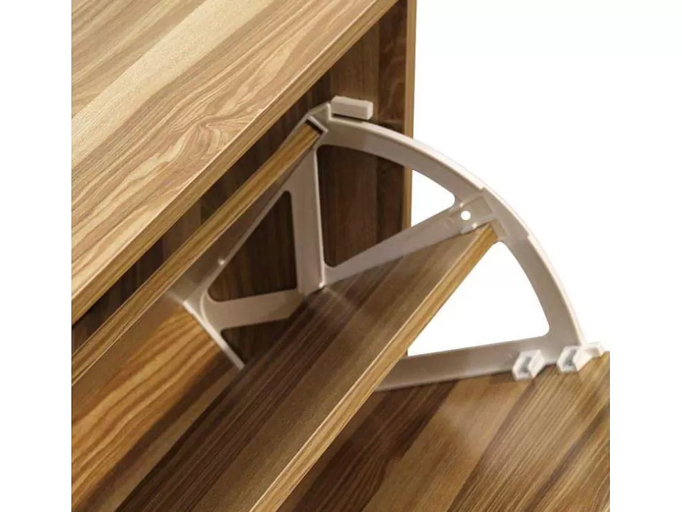 Vente-unique Wehome - Sapateira De Entrada 2 Portas 63X80 Cm Em Madeira Natural* Móvel De Cozinha