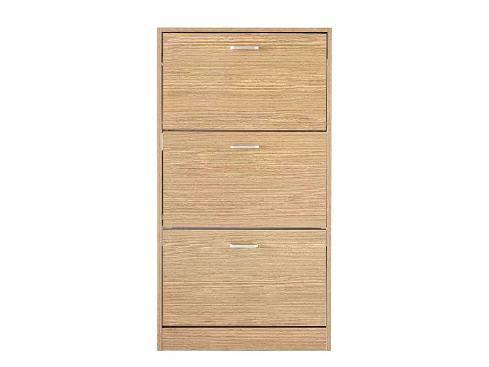 Vente-unique Wehome - Sapateira Slim De 3 Portas 63X115 Cm Em Madeira De Carvalho* Sapateira