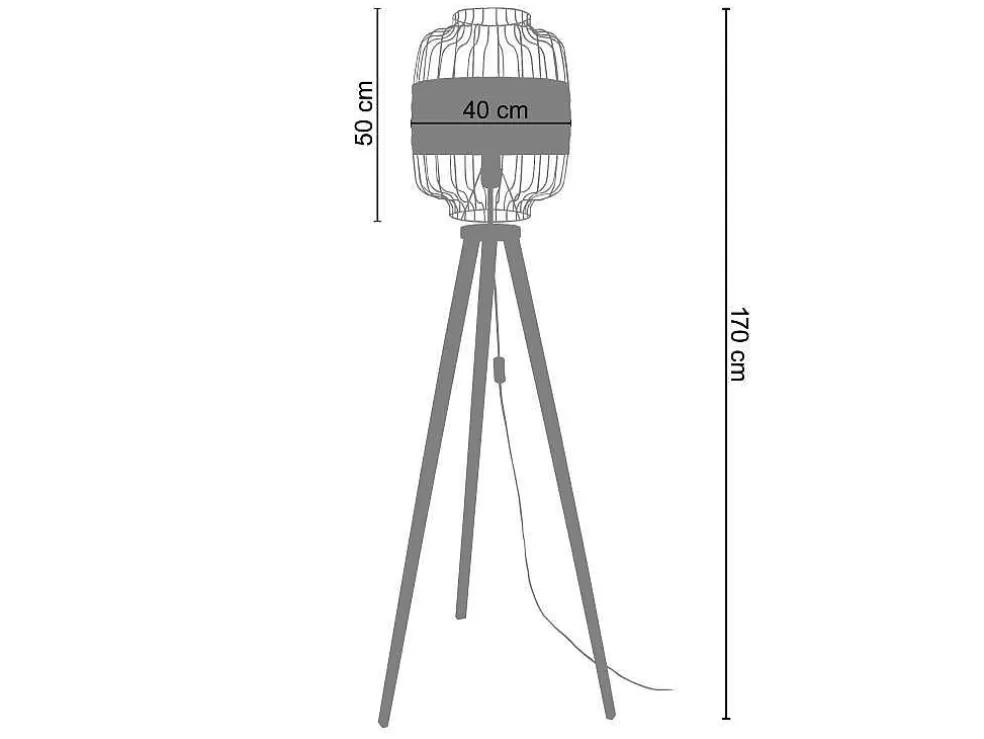 TOSEL Abajur Cylindrique 60 Tecido Cilindro Rosa D60 X H20 Cm* Candeeiro De Pe