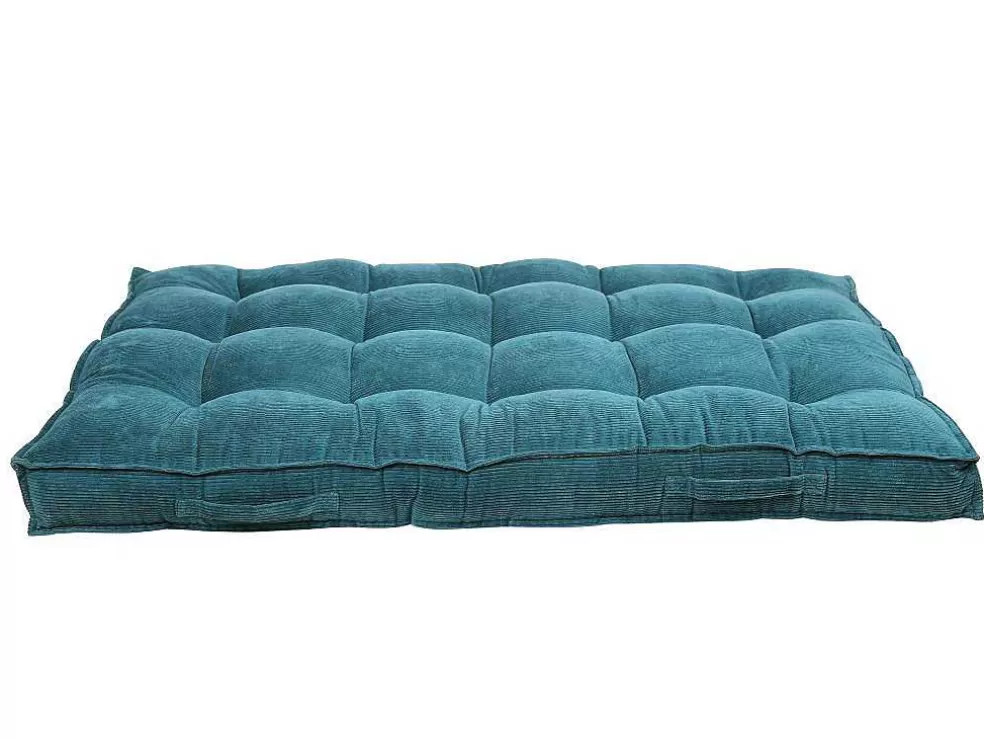 OZAIA Almofada Para Paletes 120 X 80 X 10 Cm Veludo Canelado Azul - Baila* Têxtil De Casa