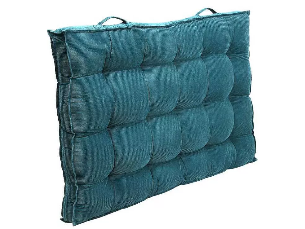 OZAIA Almofada Para Paletes 120 X 80 X 10 Cm Veludo Canelado Azul - Baila* Têxtil De Casa