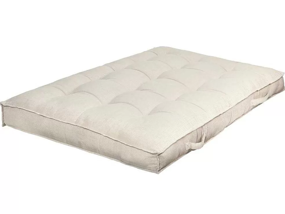 OZAIA Almofada Para Paletes Em Veludo Canelado C120 X L80 Cm Bege - Baila* Têxtil De Casa