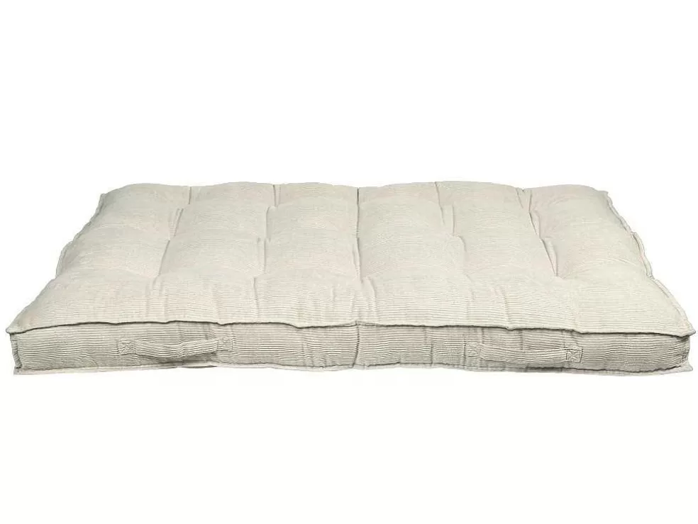 OZAIA Almofada Para Paletes Em Veludo Canelado C120 X L80 Cm Bege - Baila* Têxtil De Casa