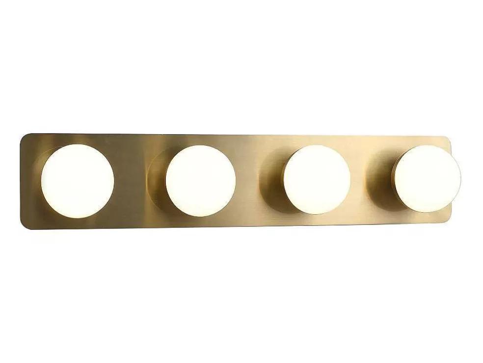 OZAIA Aplique De Casa De Banho Com Leds Metal 4 Focos L40 Cm Dourado - Morley* Candeeiro De Parede