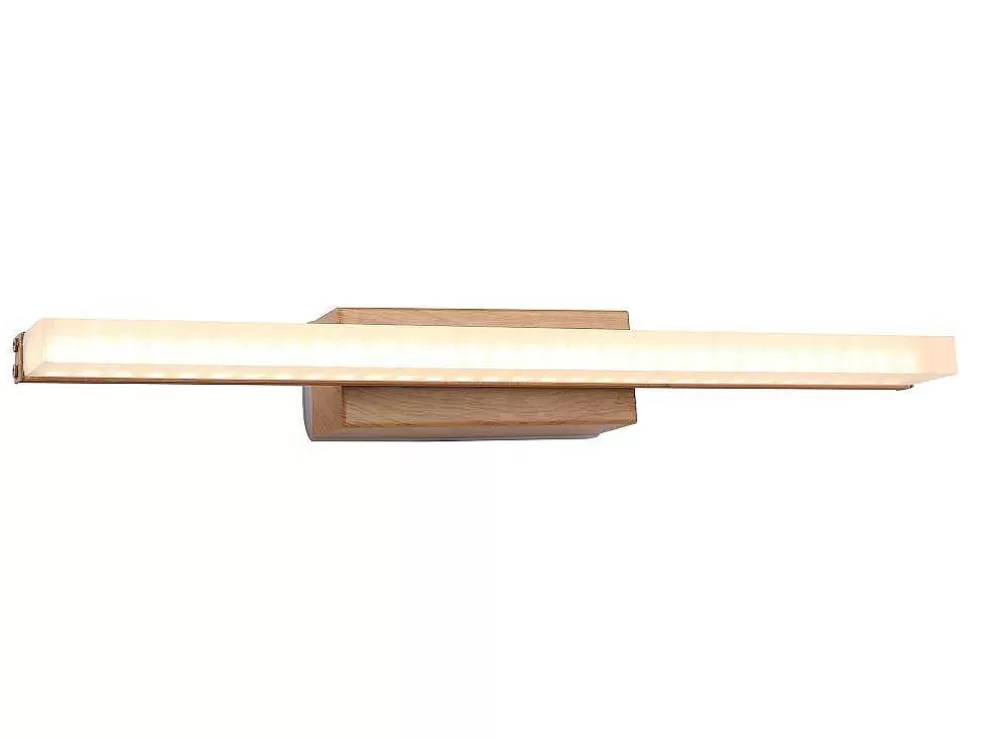 OZAIA Aplique De Casa De Banho Com Leds Metal L40 Cm Cor Madeira - Salford* Candeeiro De Parede