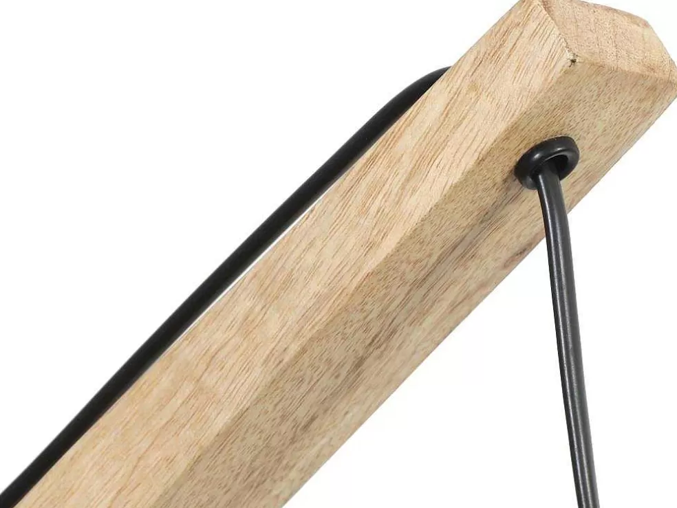 OZAIA Aplique De Parede Escandinavo Madeira De Mangueira E Tecido D. 21 X A. 36 Cm Natural Claro E Bege - Paliana* Candeeiro De Parede