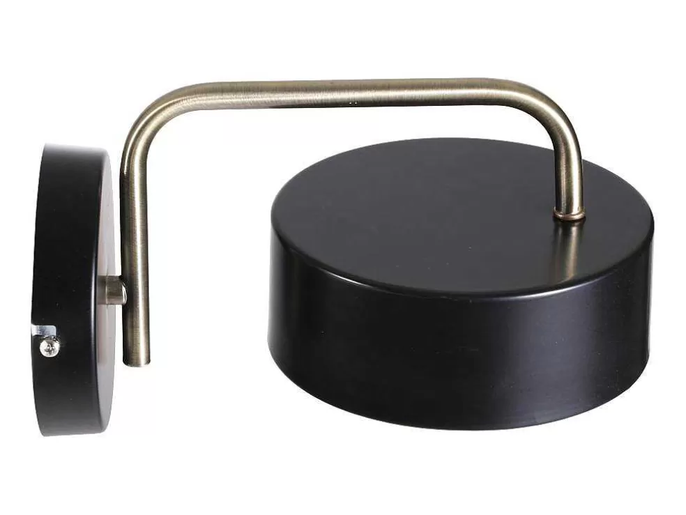 OZAIA Aplique De Parede Estilo Vintage Em Metal C24 X A14,5 Cm Preto E Dourado - Otilie* Candeeiro De Parede