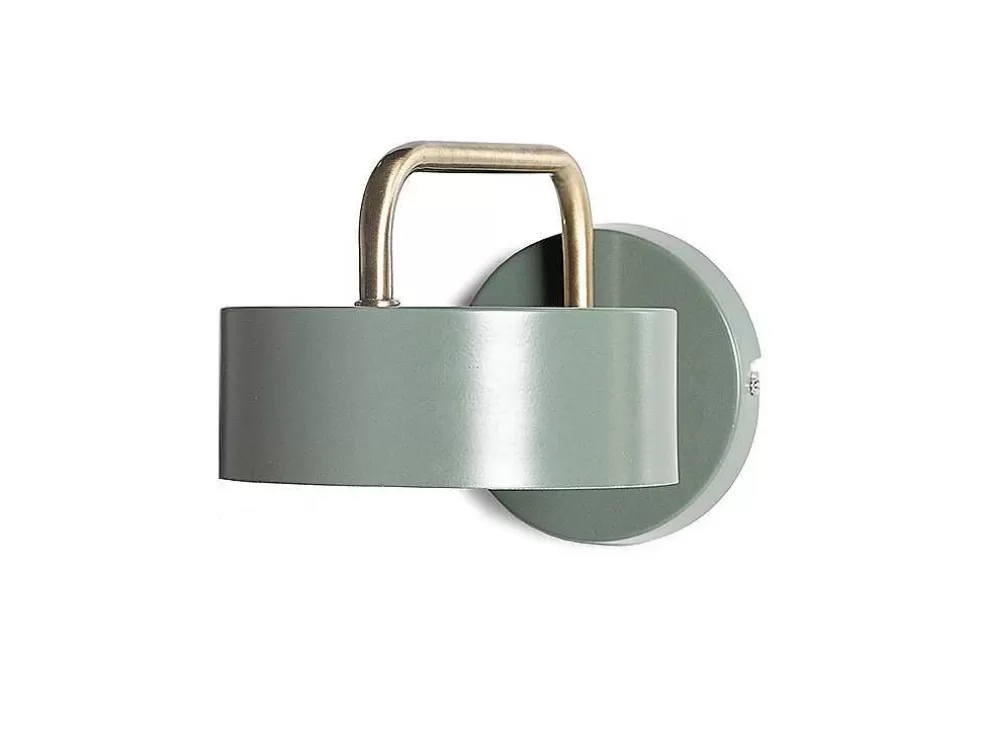 OZAIA Aplique De Parede Estilo Vintage Otilie - Metal - 24 X 16 X 14,5 Cm - Verde Azeitona E Dourado* Candeeiro De Parede