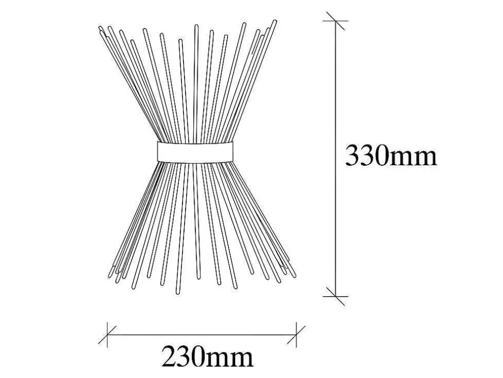 OZAIA Aplique De Parede Filiforme Em Metal De A. 33 Cm Cor Dourado - Kirpi* Candeeiro De Parede