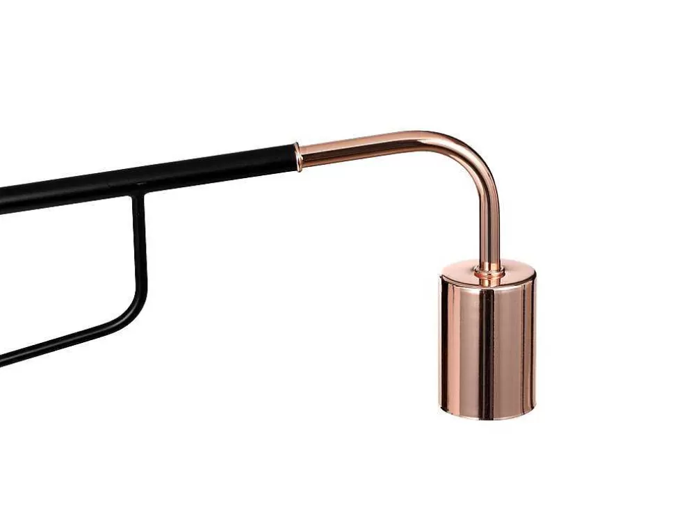 OZAIA Aplique De Parede Móvel Em Metal Curvo C65 X L10 X A25 Cm Preto E Acobreado - Colwood* Candeeiro De Parede