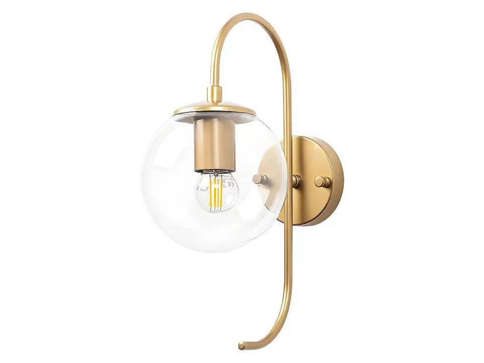 OZAIA Aplique Em Metal Vintage De C. 27 X A. 36 Cm Cor Dourado - Prolal* Candeeiro De Parede