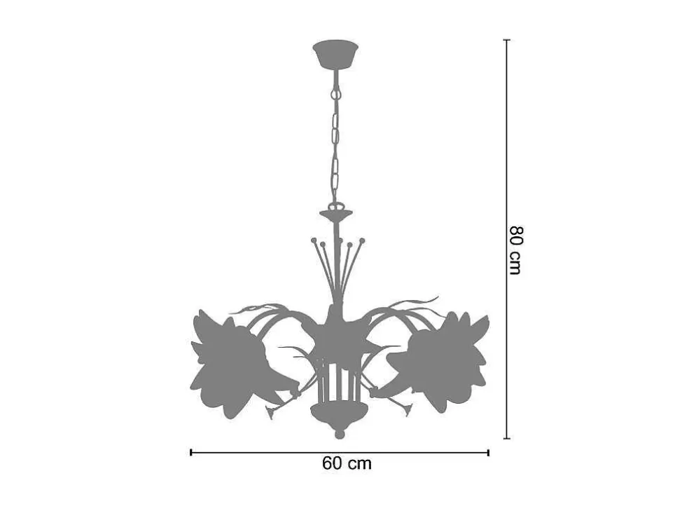 TOSEL Aplique Provencale Lampada Decorativa Braco Marfim D31 X H29 Cm* Lustre