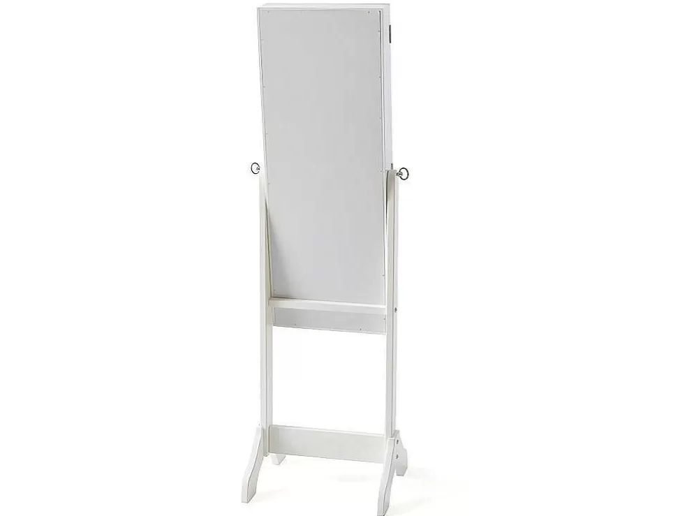 OZAIA Armário De Joias Espelho Psiche Berenice - Mdf E Madeira De Pinho - 120X39X30 Cm - Branco* Espelhos