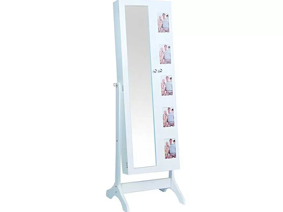 OZAIA Armário Para Joias Com Espelho E Porta-Fotos Polina - A.142 Cm* Espelhos