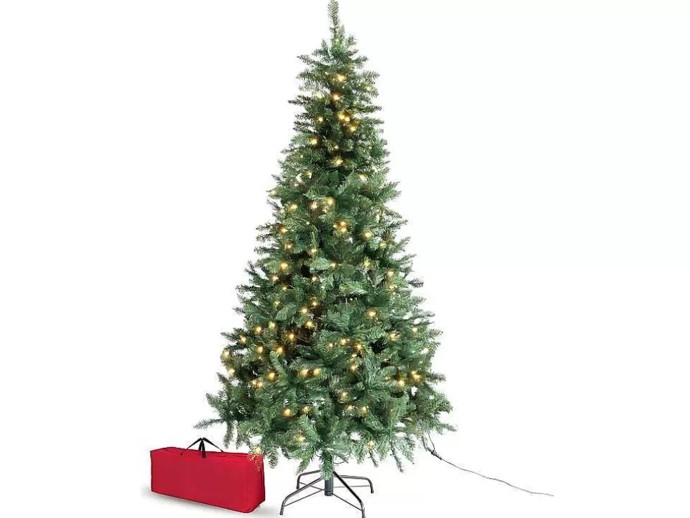 Vente-unique Arvore De Natal Realista Com Leds Integrados 240 Cm* Objeto De Decoração Interior