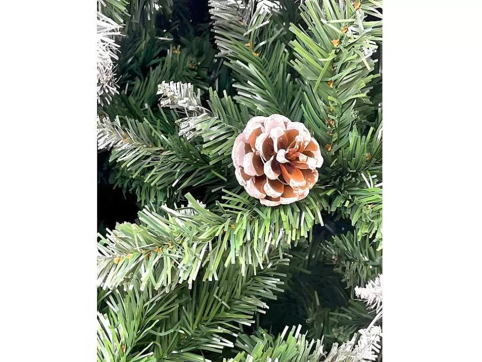 Vente-unique Arvore De Natal Sintética Coberta De Neve 150Cm Facil De Montar* Objeto De Decoração Interior