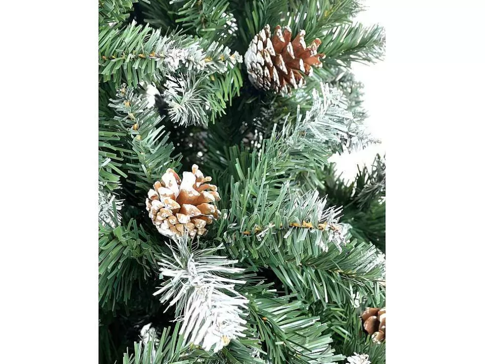 Vente-unique Arvore De Natal Sintética Coberta De Neve 150Cm Facil De Montar* Objeto De Decoração Interior
