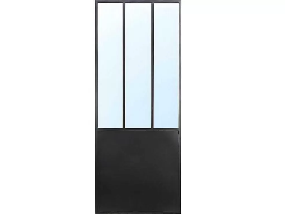 OZAIA Biombo Espelho Atelier Industrial Em Metal De A. 180 X C. 122 Cm Cor Preto - Coventry* Biombo