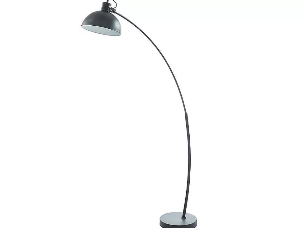 OZAIA Candeeiro Arco Estilo Vintage Lopaz - Ferro - 62 X 25 X 177 Cm - Preto* Candeeiro De Pe