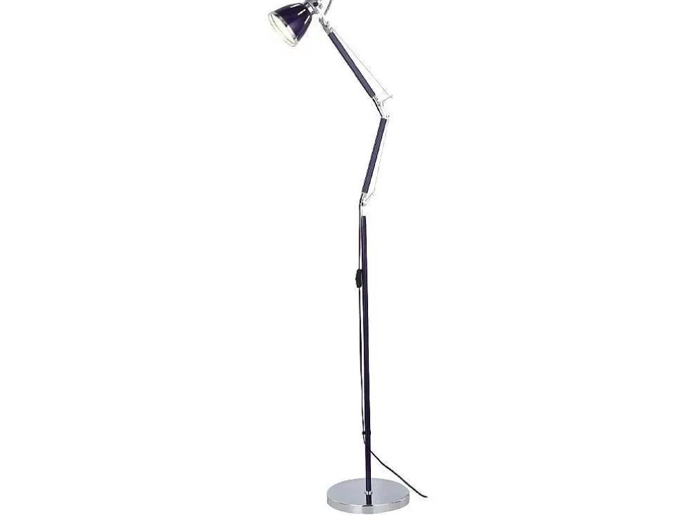 EPIKASA Candeeiro De Chao Jerona, Violeta, Cromado, 27,5X27,5X180 Cm, * Candeeiro De Pe