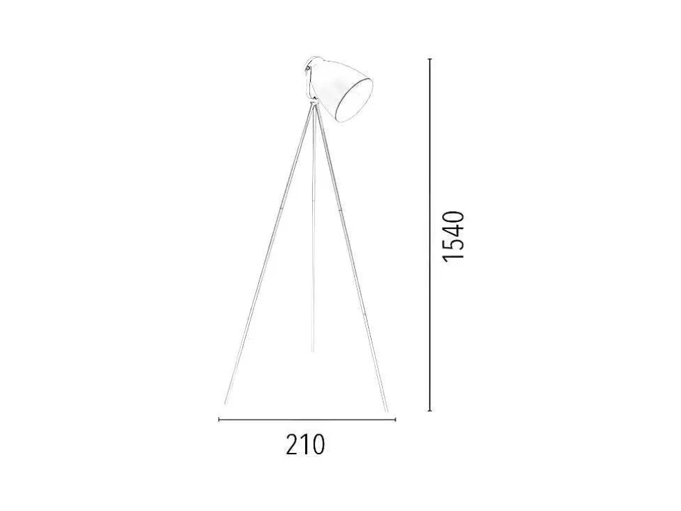 EPIKASA Candeeiro De Chao Marla, Branco, 21X21X154 Cm, * Candeeiro De Pe