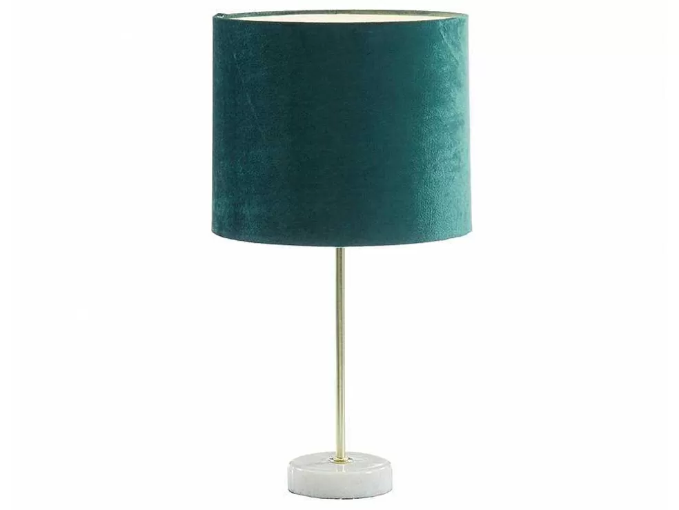 OZAIA Candeeiro De Mesa Em Veludo Estilo Charmoso Aegon - Base Em Marmore - 25X25X43 Cm - Verde* Candeeiro De Mesa