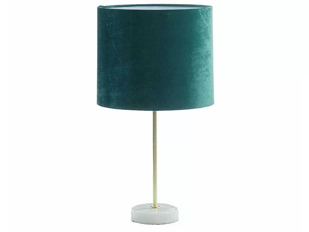 OZAIA Candeeiro De Mesa Em Veludo Estilo Charmoso Aegon - Base Em Marmore - 25X25X43 Cm - Verde* Candeeiro De Mesa