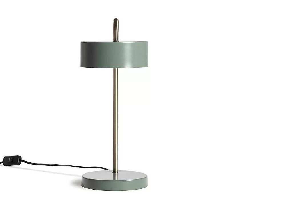 OZAIA Candeeiro De Mesa Estilo Vintage Otilie - Metal - 23 X 16 X 40 Cm - Verde Azeitona E Dourado* Candeeiro De Mesa