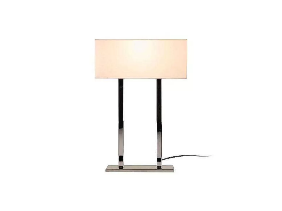 EPIKASA Candeeiro De Mesa Vicenza, Cromado, Branco, 35 X 15 X 52 Cm, * Candeeiro De Mesa