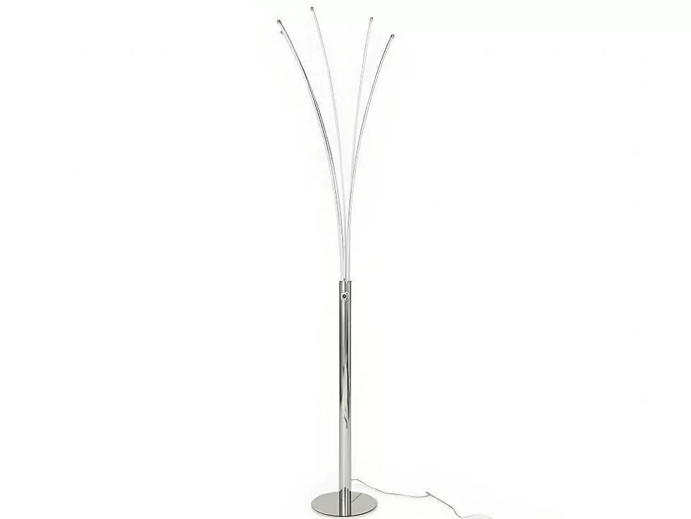 OZAIA Candeeiro De Pe 5 Bracos Leds Conceptual Filae - Metal - 58 X 20 X 189 Cm - Prateado* Candeeiro De Pe