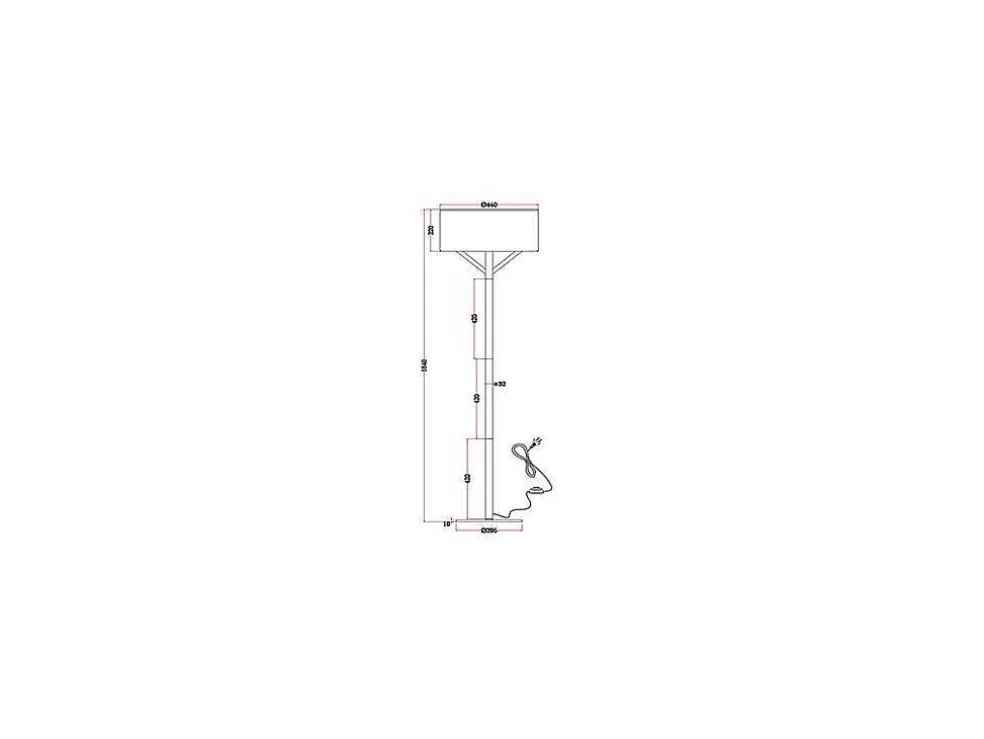 OZAIA Candeeiro De Pe Escandinavo Metal, Linho E Madeira De Hevea D44 X A164 Cm Natural E Branco - Addis* Candeeiro De Pe
