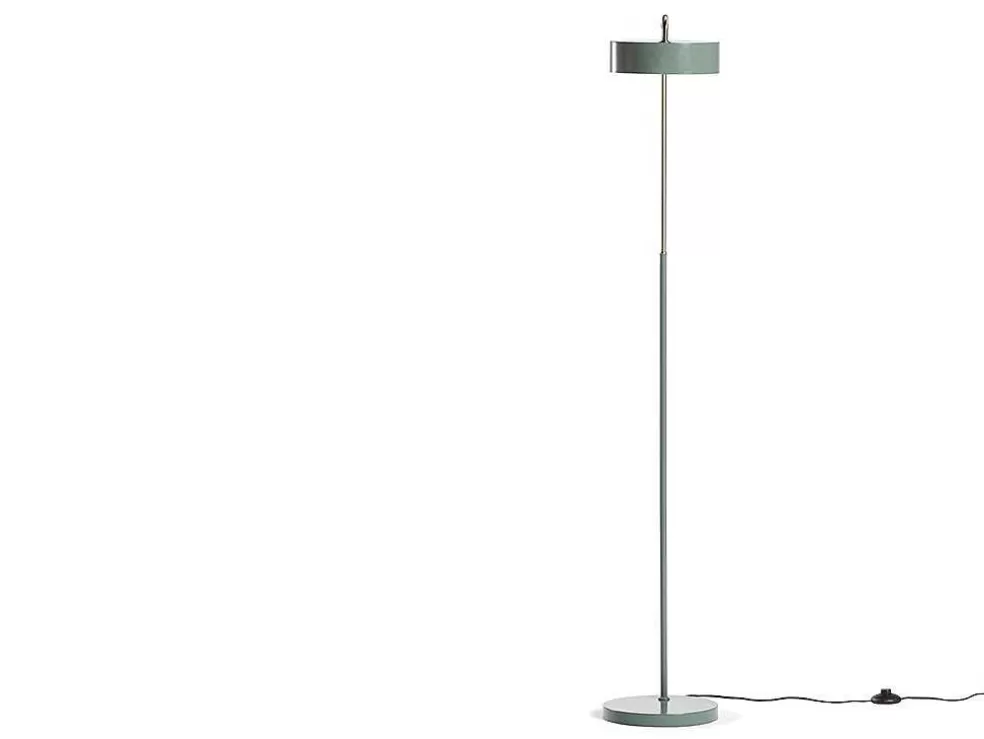 OZAIA Candeeiro De Pe Estilo Vintage Otilie - Metal - 35 X 25 X 154 Cm - Verde Azeitona E Dourado* Candeeiro De Pe