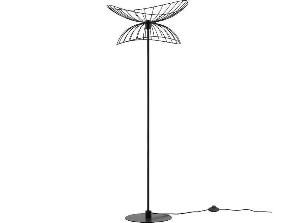 OZAIA Candeeiro De Pe Filiforme Em Metal De A.160 Cm Cor Preto - Mania* Candeeiro De Pe