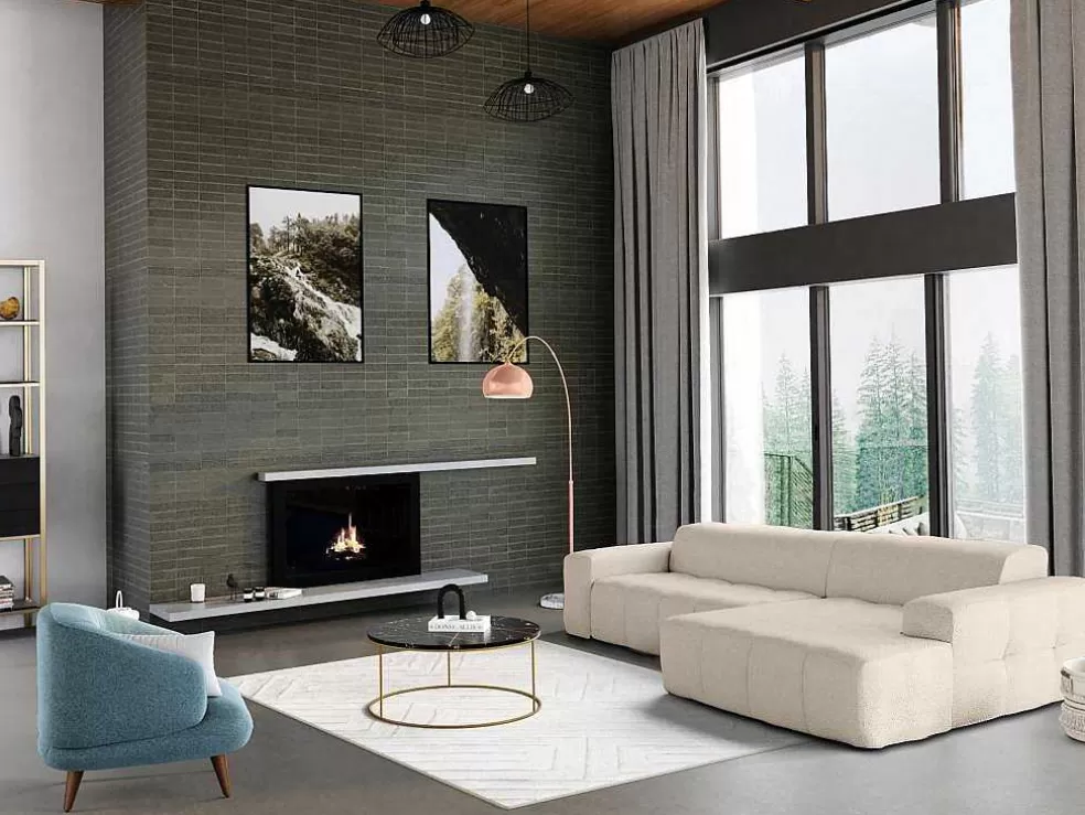 OZAIA Candeeiro De Pe Grande Em Arco Estilo Art Deco 140 X 35 X 180 Cm Em Metal E Marmore Cor Cobre - Ombrage* Candeeiro De Pe