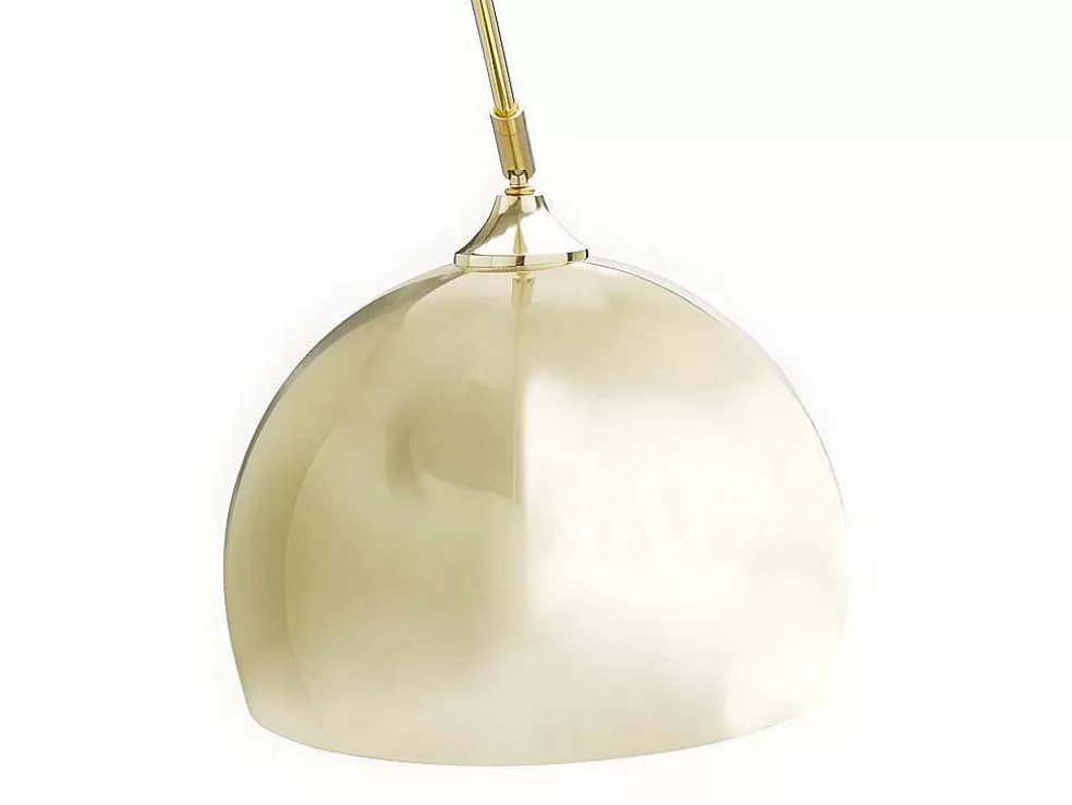 OZAIA Candeeiro De Pe Grande Em Arco Estilo Art Deco 140 X 35 X 180 Cm Em Metal E Marmore Cor Dourado - Ombrage* Candeeiro De Pe