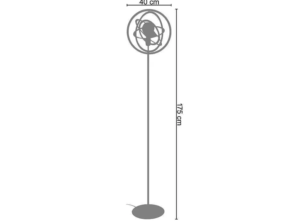 TOSEL Candeeiro De Pe Descendite A Tecido Certo Branco D45 X H168 Cm* Candeeiro De Pe
