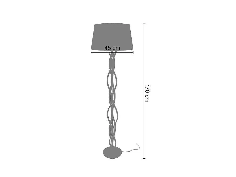 TOSEL Candeeiro De Pe Hod B Tecido Certo Branco D40 X H153 Cm* Candeeiro De Pe