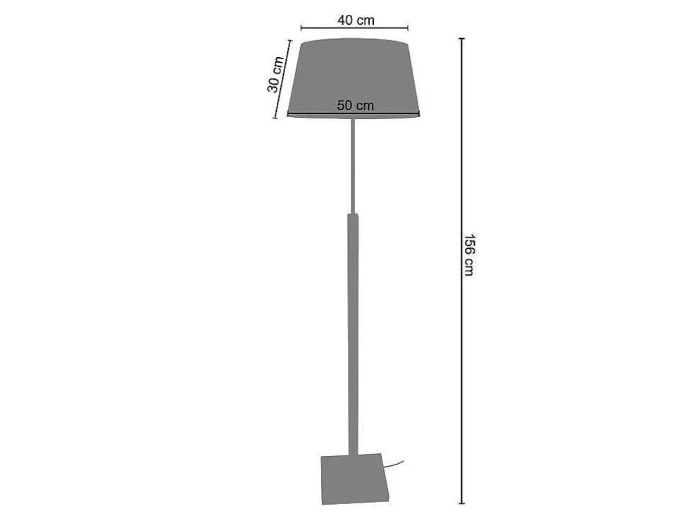 TOSEL Candeeiro De Pe Thor B Tecido Certo Verde D40 X H162 Cm* Candeeiro De Pe