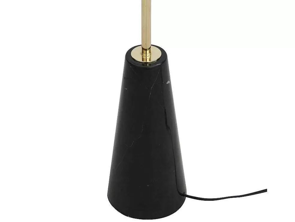 OZAIA Candeeiro De Pe Vintage Com Base Em Marmore E Abajur Em Tecido Branco De D. 40 X A.160 Cm - Merple* Candeeiro De Pe