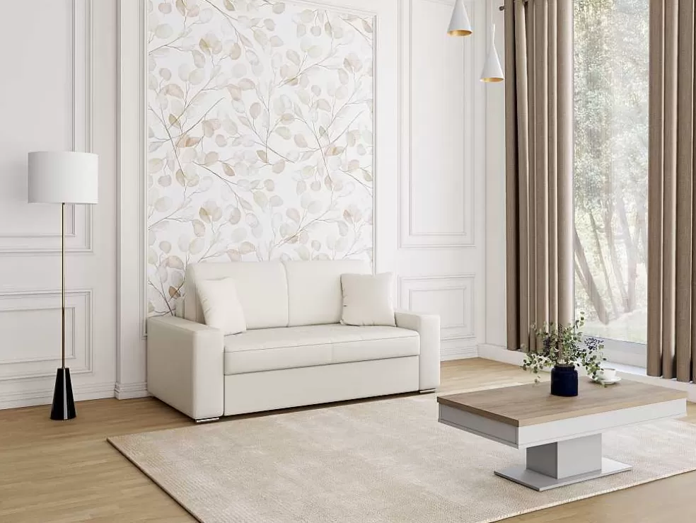 OZAIA Candeeiro De Pe Vintage Com Base Em Marmore E Abajur Em Tecido Branco De D. 40 X A.160 Cm - Merple* Candeeiro De Pe