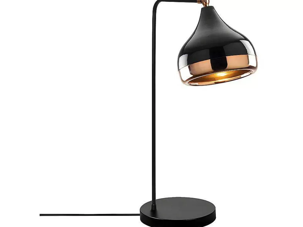 OZAIA Candeeiro De Secretária Orientavel Em Metal De D. 17 X A. 52 Cm Cor Preto E Acobreado - Yildo* Candeeiro De Mesa